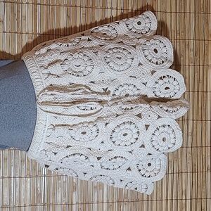 Crocheted Drawsting Shorts